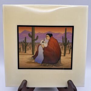 R. C. Gorman EARTH MOTHER Ceramic Tile Albuquerque NM 8” X 8” Southwestern Art